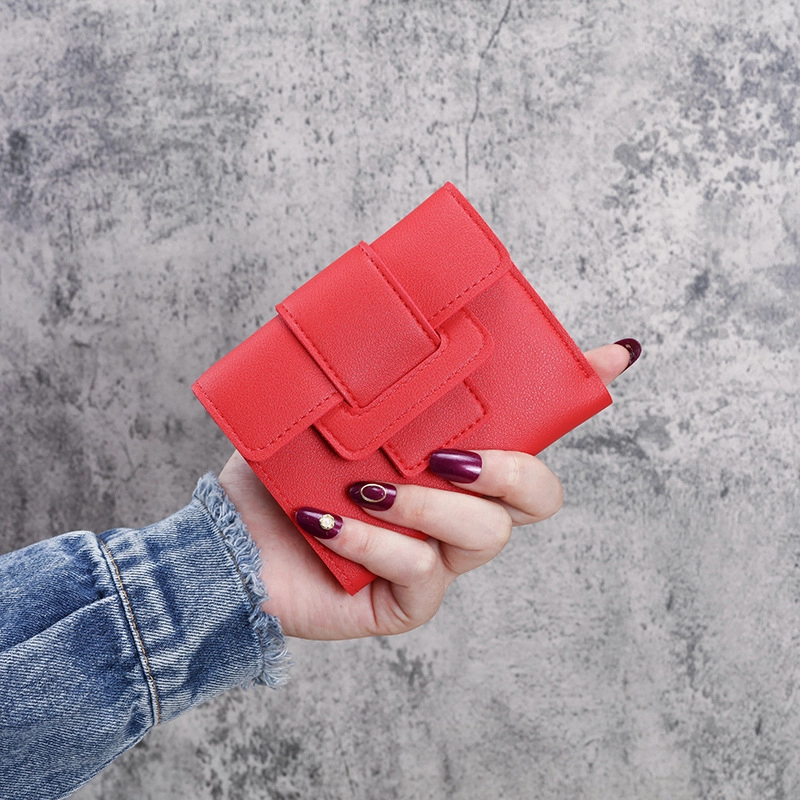 Product image KAHASIL - Dompet Lipat Wanita Mini Kecil Kulit PU Leather KHDP48 all variant MERAH